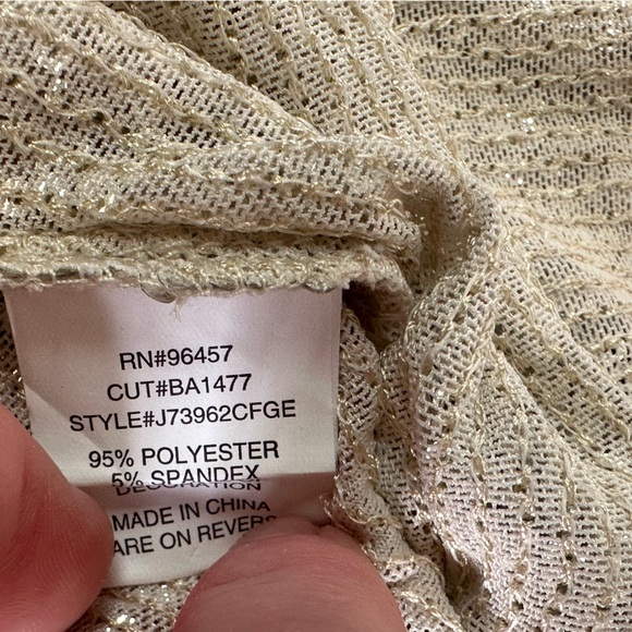 Gold Sequins Tank Top- Love on a Hanger US S - Picture 3 of 6